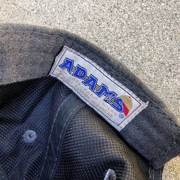 Vintage ADAMS NO MATTER WHAT... Baseball Dad Hat Men's Cool-Crown Tech Grey Cap‍ - Picture 2 of 7